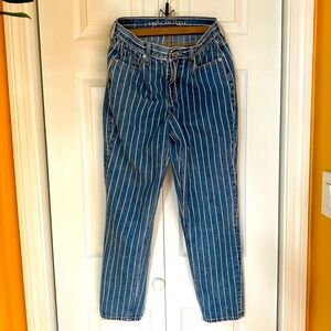 American Eagle Striped Mom Jeans, sz 4
